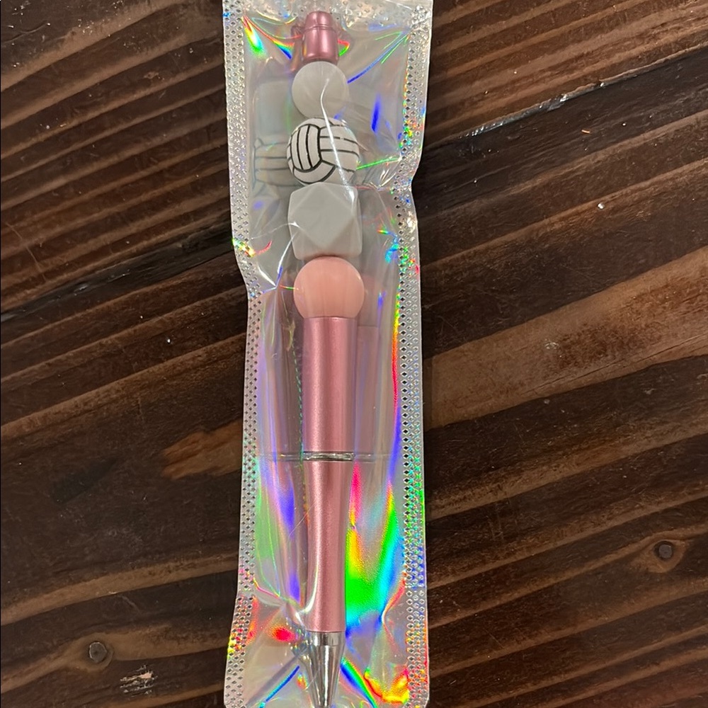 Pink volley ball pen custom made.